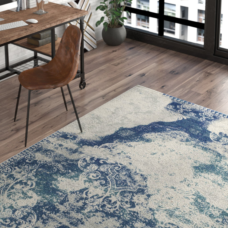 Terry Blue/Beige Area Rug & Reviews Joss & Main